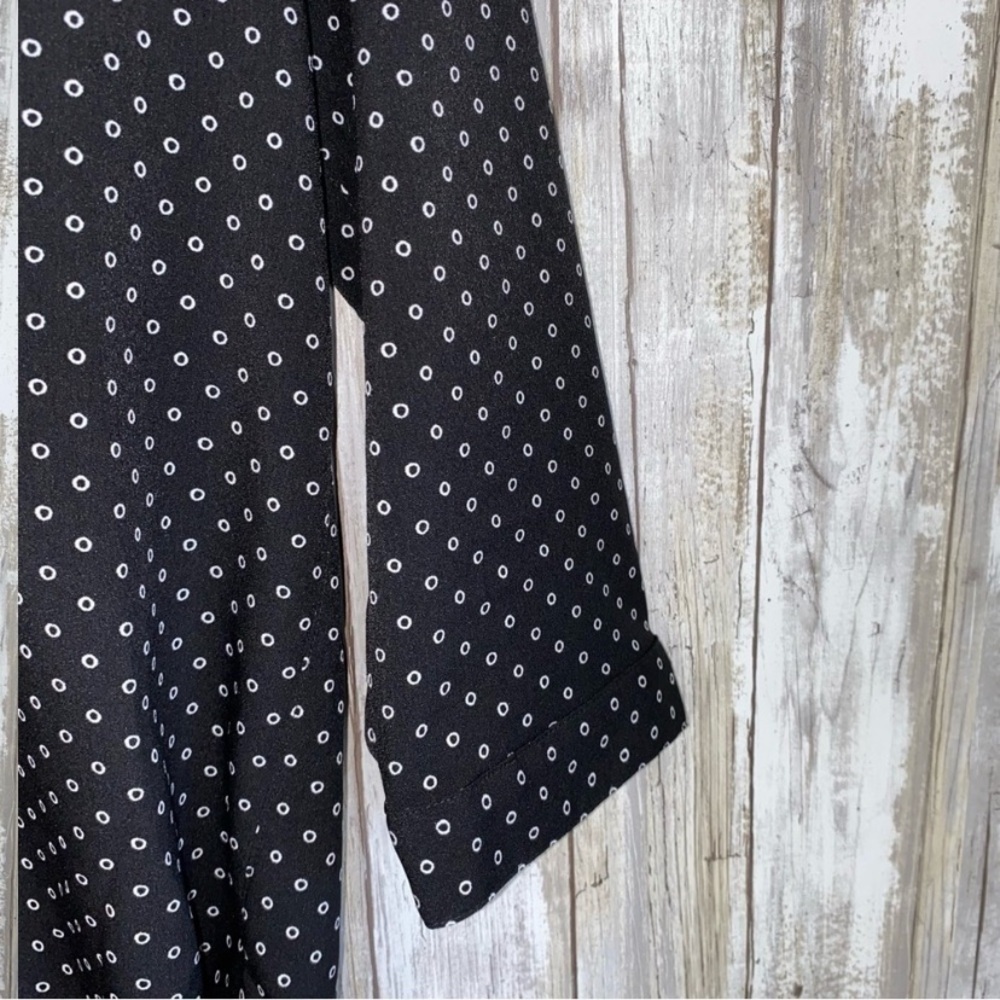 Talbots Black Dot Button Down - Picture 2 of 5